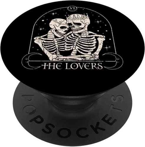Vista 6 de The Lovers - Tarjeta de tarot esqueleto para el día de San Valentín, Halloween, PopSockets MagSafe PopGrip para iPhone