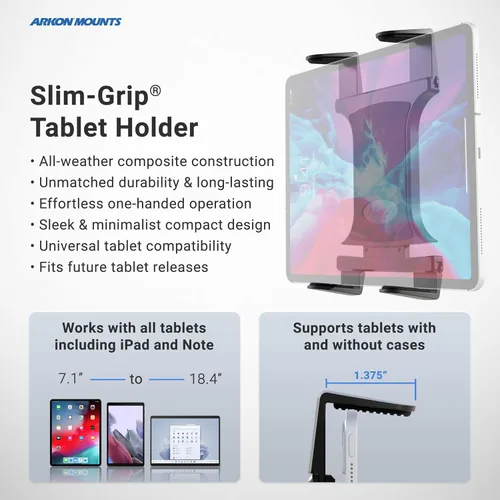 Vista 6 de ARKON Mounts TAB188L22AL - Soporte para riel de asiento de coche y camión o tableta, riel de asiento de alta resistencia y montaje en el suelo