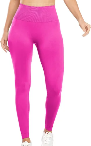 Vista 4 de YEOREO - Leggings de entrenamiento sin costuras de cintura alta para mujer, pantalones de yoga con contorno estilo sonrisa, mallas atléticas