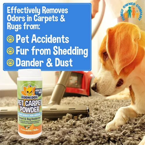 Vista 5 de Bodhi Dog Natural Carpet - Desodorante en polvo para alfombras – Eliminador de olores secos de mascotas y removedor de olores de orina – Afloja