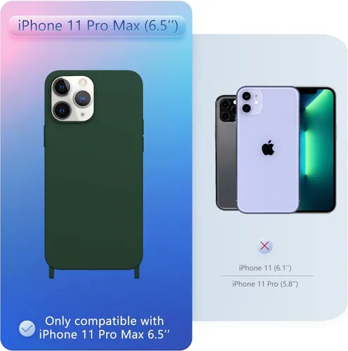Vista 305 de Funda compatible con iPhone 8 Plus, iPhone 7 Plus/6 Plus/6S Plus con cordón, funda cruzada para iPhone con correa ajustable de silicona para iPhone