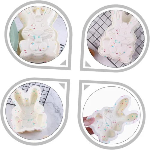 Vista 5 de SHOWERORO Moldes de silicona para pasteles de Pascua, diseño resistente y ligero multiusos