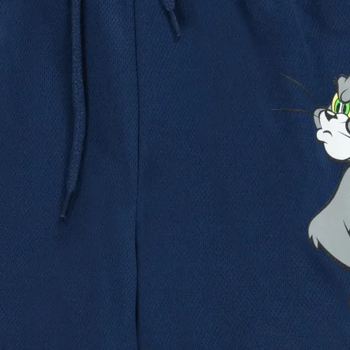 Vista 5 de Pantalones cortos de baloncesto para hombre Tom & Jerry - Pantalones cortos clásicos de Hanna-Barbera - Pantalones cortos de baloncesto de malla