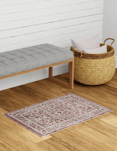 Vista 10 de Unique Loom Eco Traditional Collection - Alfombra de área - Coherance (rectangular 2' 0" x 3' 0", gris carbón/marfil)