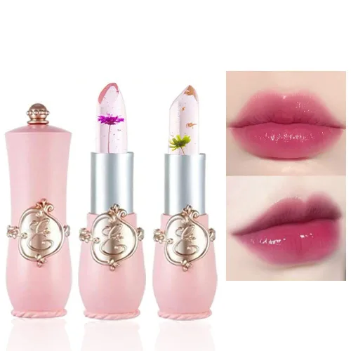 Vista 11 de BINGBRUSH 2 lápices labiales que cambian de color PH – Bálsamo labial de flor de gelatina, tinte labial hidratante activado por temperatura, lápiz