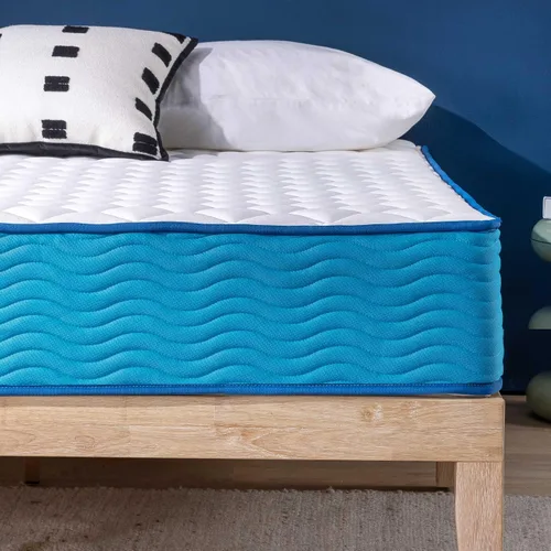 Vista 5 de Best Price Mattress Colchón híbrido de 10 pulgadas, superficie firme, espuma de soporte, resortes ensacados, espumas y telas certificadas como