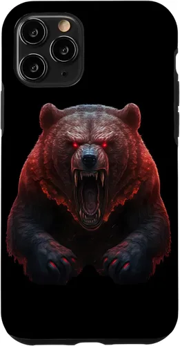 Vista 13 de Funda para iPhone 12 Mini Bear, Angry Grizzly Bear, peligroso oso de terror
