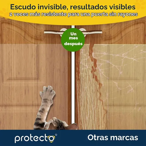 Vista 2 de PROTECTO Protector de puerta contra arañazos de perros con cuchillo