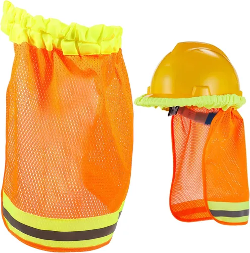 Vista 6 de Parasol reflectante para el cuello con visera de malla transpirable, protección solar ligera para trabajadores de la construcción, accesorio