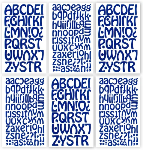 Vista 2 de S.E.I - Letras termoadhesivas de 1 1/2 pulgadas, paquete de letras geniales transferencias de calor, color azul