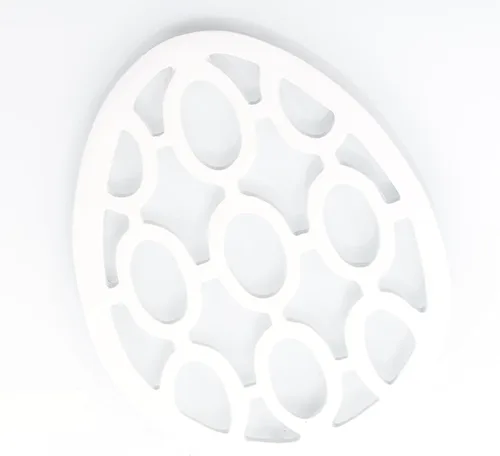 Vista 2 de Old Dutch 391BP" Big Egg Trivet, 10.125x8x0.5, negro