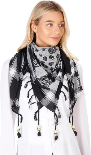 Vista 16 de LOVARZI Shemagh Cottons Arab Keffiyeh - Bufanda militar táctica para cabeza y cuello