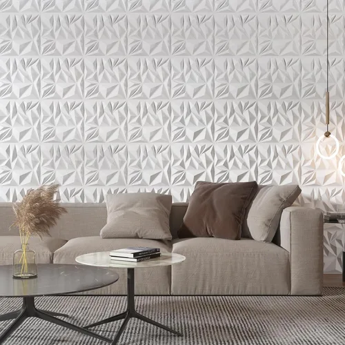 Vista 7 de Art3d Paquete de 33 paneles de pared 3D para decoración de pared interior, paneles de pared modernos con textura de diamante para juegos, sala