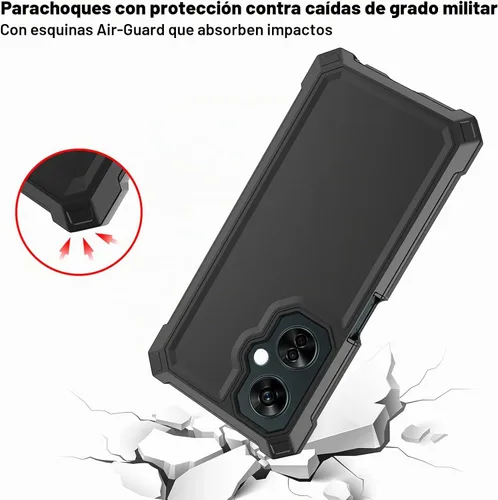 Vista 4 de Ailiber - Funda para OnePlus Nord N30, protector de pantalla, color negro resistente