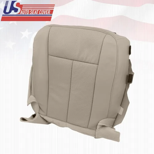 Vista 4 de 2009 2010 para Ford Expedition XLT Driver Bottom Cubierta de asiento de cuero perforada gris
