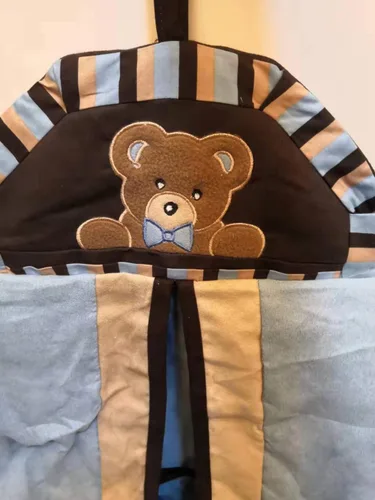 Vista 3 de Apilador de pañales para cuna de bebé niño pequeño oso organizador de pañales bolsa colgante