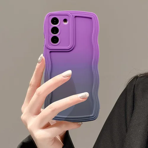 Vista 33 de UEEBAI Funda de silicona con marco ondulado para Samsung Galaxy A13 5G, lindo marco ondulado, ajuste delgado, a prueba de golpes, funda suave y Negro