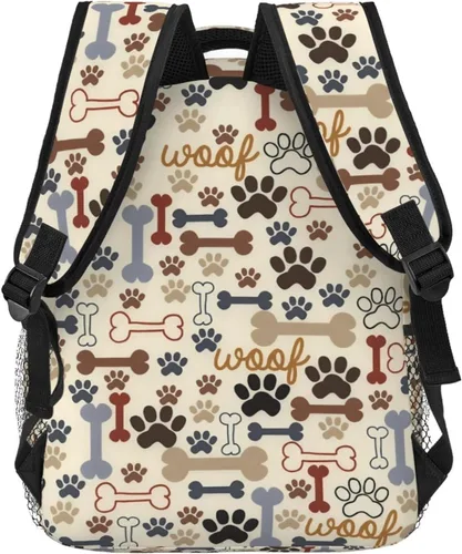 Vista 4 de Mochila para la escuela, laptop, mochila grande casual para estudiantes, niñas, niños, adolescentes, viajes, deportes, trabajo, Divertido estampado