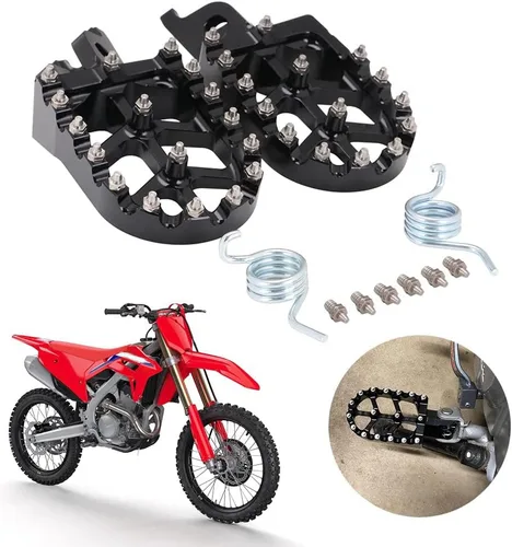 Vista 8 de JFG RACING Estriberas para Moto de Cross Estriberas de Motocicleta Pedales de Apoyo CNC Para CRF150R 07-23 CRF250R 04-23 CRF450R 02-23 CRF250L 12-21