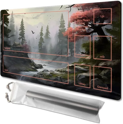 Vista 31 de MTG - Tapete de juego de tamaño 24 x 14 pulgadas, impresión antideslizante, ideal para entusiastas de los juegos de cartas, tapete de juego TCG