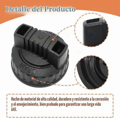 Vista 6 de 47922 Tapón de drenaje para aspiradora húmeda/seca, pieza de repuesto de vacío, accesorio colector de polvo, ID de 1.97 pulgadas