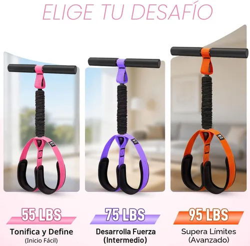 Vista 7 de Pedal Resistance Band with Handle, Upgraded Durable Thickened Latex Tubes and Soft Foam Fabric Foot Pedal, Sit Up Exercise Equipment for Abdomen