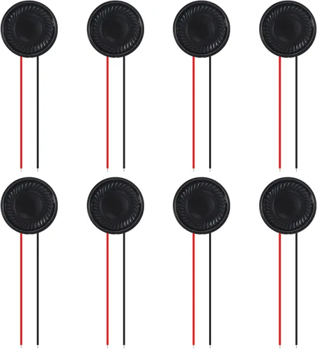Vista 8 de 6 piezas de altavoces de 8 ohmios 2W, altavoces redondos de 28 mm compatibles con pequeños altavoces de audio, reproductor de MP3, MP4