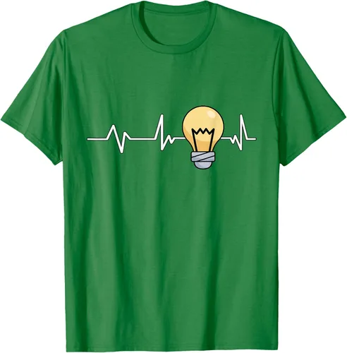 Vista 50 de Bombilla Heartbeat bombilla regalo bombilla bombilla camiseta Negro