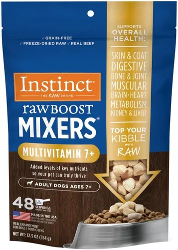 Vista 31 de Instinct Raw Boost Mixers, Topper de comida para perro liofilizada, receta sin granos - Carne natural 100%, bolsa de 6 oz