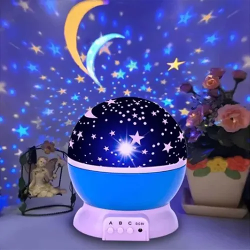 Vista 2 de Proyector de estrellas, luz nocturna, luz nocturna romántica súper brillante, luz de estrellas, proyector de sueños de estrellas LED coloridas