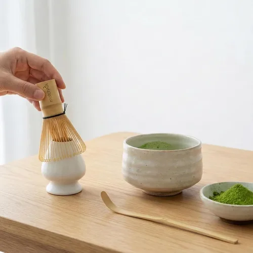 Vista 8 de MatchAiA Batidor de bambú matcha prémium (Chasen) – Batidor de té japonés tradicional hecho a mano de 100 puntas para matcha ceremonial y lattes