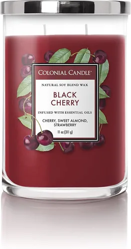 Vista 32 de Colonial Candle - Vela perfumada de frasco con aroma a agua de coco, colección clásica de cilindros, 2 mechas, azul, 19 onzas - hasta 120 horas