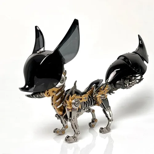 Vista 10 de Metalkitor Rompecabezas de metal 3D para adultos, varita mágica para Metalkitor Mantis gigante y modelo Big Fox, adorno Steampunk DIY - Rompecabezas