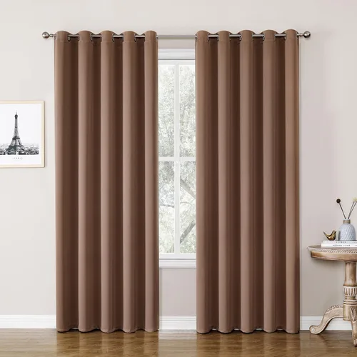 Vista 148 de ChrisDowa - Cortinas cortas para ventana de 40 pulgadas para dormitorio - Cortinas cortas con ojales y aislamiento térmico para oscurecer