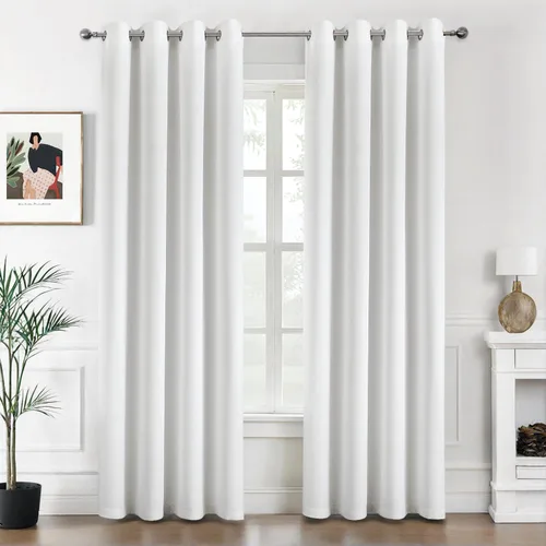 Vista 113 de MIULEE Cortinas opacas para dormitorio o sala de estar, juego de 2 paneles de cortina para ventana con aislamiento térmico y bloqueo de luz