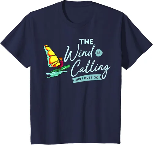 Vista 50 de Windsurfing Board Camiseta Windsurfer, Negro