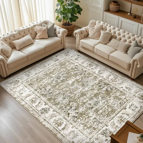 Vista 53 de jinchan Fiora - Alfombra lavable de área pequeña, alfombra de entrada floral de medio círculo de 2 x 3, tapete de media luna de pelo bajo, suave
