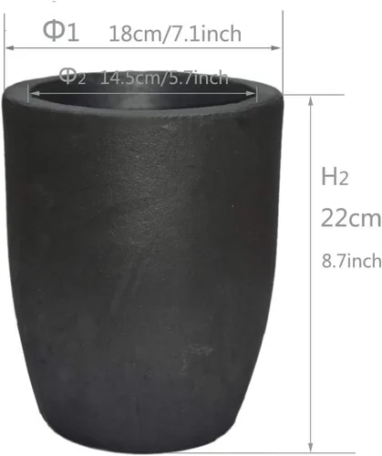 Vista 2 de OTOOLWORLD 44.1 lbs arcilla grafito crisol fundición taza horno antorcha fundición fusión refinación oro plata cobre latón aluminio plomo zinc