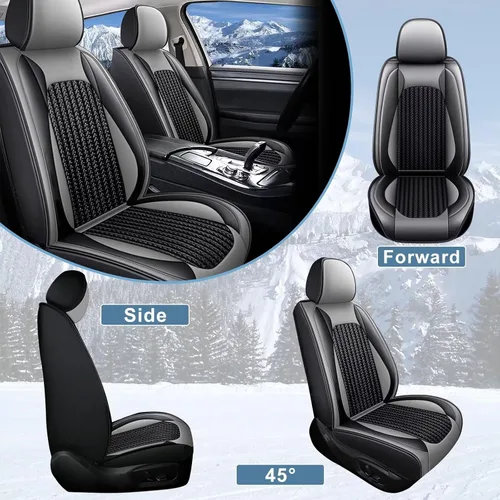 Vista 6 de TTX LIGHTING Fundas para Asientos de Coche Juego Completo Compatible con Nissan Frontier 2007-2024 2025 Protector de Asiento de Cuero Impermeable