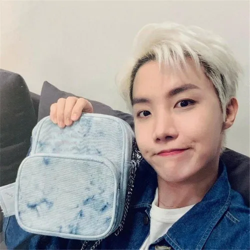 Vista 6 de Kpop Bangtan - Bolsa de mezclilla J Hope para niños, bolsa de mezclilla para niños, mini bolso de hombro para mujeres y niñas, Azul mezclilla