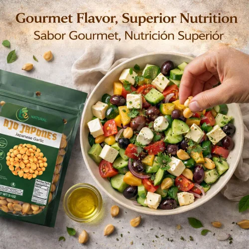 Vista 5 de Ajo Japones 100% Natural 3 oz/85 gr, Vegano, Ajo Japonés Bolsa resellable de 3 oz/85 gr. /100% Ajo Japonés Natural 3 oz/85 gr, Vegano, bolsa