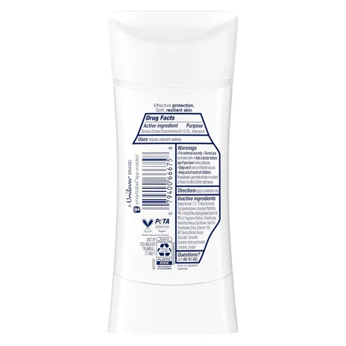 Vista 2 de Dove Advanced Care - Desodorante antitranspirante en barra Lavanda Fresca 4 unidades para ayudar a reparar la barrera de la piel, control del olor