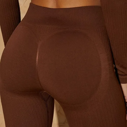 Vista 4 de Mainstar Conjuntos de entrenamiento para mujer 3 piezas con cremallera trajes de yoga acanalados manga larga sin costuras cintura alta conjunto