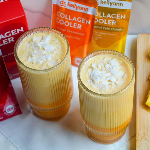 Vista 7 de Dr. Kellyann Enfriador de colágeno – Mango 0.53 oz de proteína de colágeno alimentada con pasto por porción Apto para dieta cetogénica y paleo
