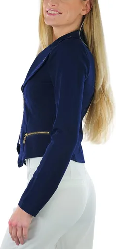 Vista 3 de ToBeInStyle Blazers de manga larga con cremallera y botones para mujer