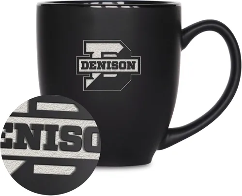 Vista 263 de Rico Industries - Taza de cerámica mate negra con grabado láser estándar de 15oz para NCAA (escuelas T & U) - Para bebidas calientes o frías