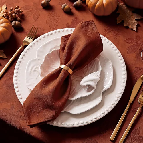 Vista 16 de Softalker - Mantel navideño de jacquard, mantel rectangular de damasco vintage de invierno, mantel de poliéster impermeable con copos de nieve