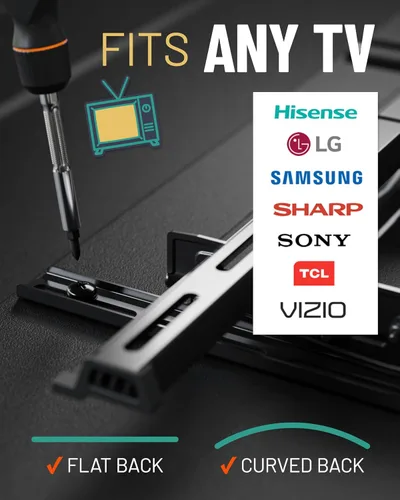 Vista 7 de ECHOGEAR Paquete de Hardware de Montaje Universal para TV – Kit de Hardware de Montaje de Repuesto para televisores de hasta 80" – Incluye tornillos