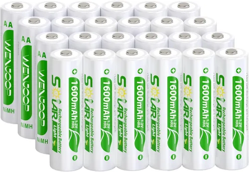 Vista 14 de Paquete de 12 baterías recargables AA de 1600 mAh para luces