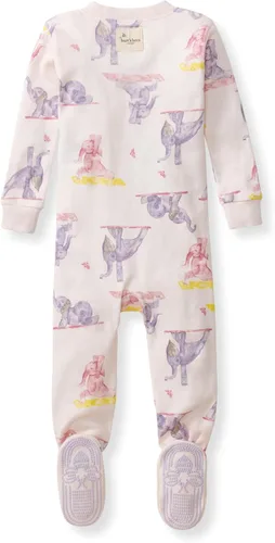 Vista 86 de Burt's Bees Baby Pijama para bebé niña, 100% algodón orgánico, pijama de una pieza, overol diagonal con cremallera, ajuste cómodo